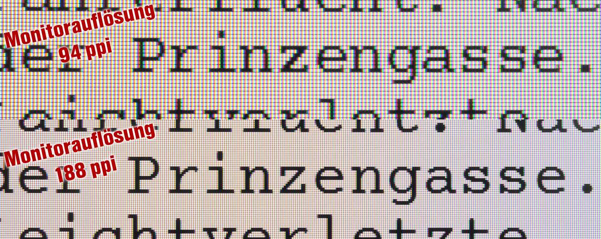 Monitorauflösungen im Vergleich